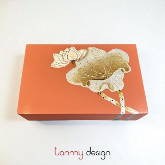 Rectangle lacquer box with the lotus 11*17*H5cm ( different designs )